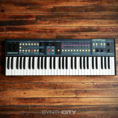 Sequential Multi-Trak 61-Key 6-Voice Polyphonic Synthesizer 1985 - 1987 - Black image 1