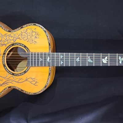 Blueberry Handmade Grand Concert Acoustic Guitar Tree of Life image 1