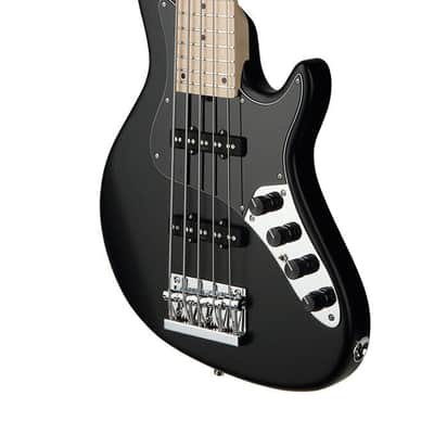 Sadowsky MetroLine 24-Fret Singlecut Vintage Bass 5 String, Swamp Ash Body, Solid Black Satin image 4