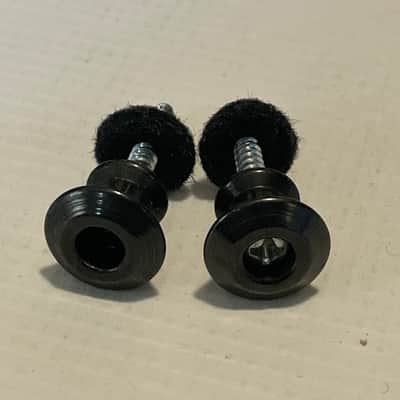 Used Jim Dunlop Electric Guitar Black Strap Lock Buttons Set image 1
