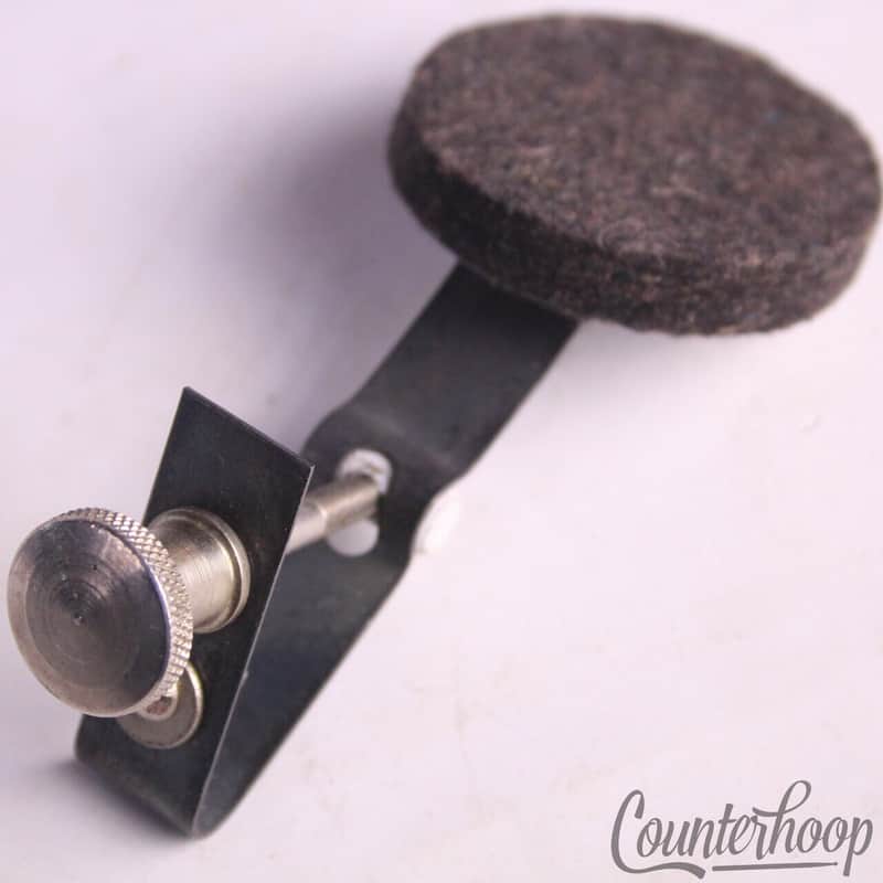 *Ludwig Muffler Black Felt Nickel Round Knob Brass Snare/Tom Drum Early 60s USA* image 1