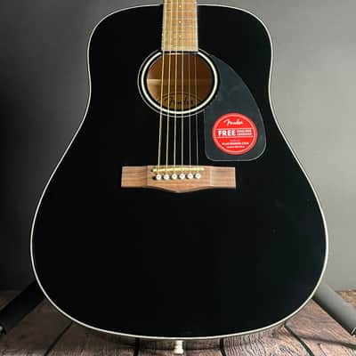 Fender CD-60 Dreadnought Acoustic w/Case, Walnut Fingerboard- Black image 1