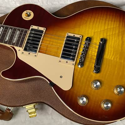 NEW! Gibson Les Paul 60's Standard Iced Tea - Left Handed - Authorized Dealer - Beautiful Flame Maple Top - 10.1 lbs - G07354 image 6