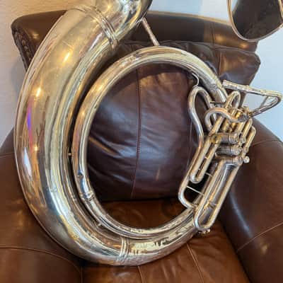 Silver Conn 20K BBb Sousaphone with case, neck, and bits image 6