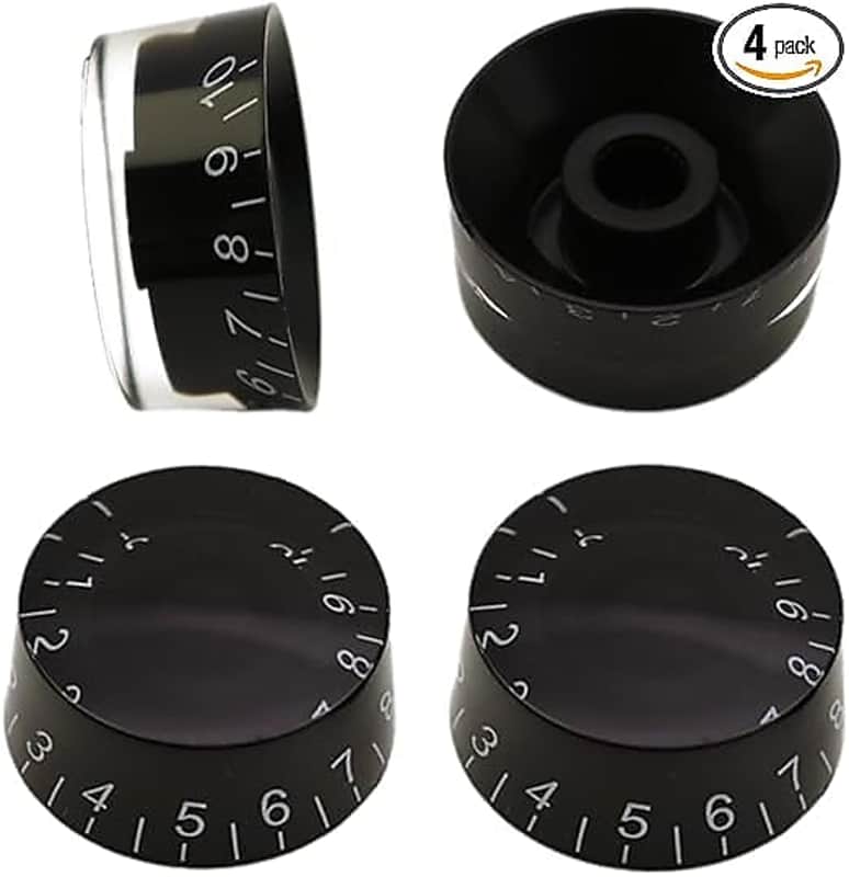 4pcs Black Imperial/USA LP Electric Guitar Knobs Speed Volume Tone Control Knob LP Style with 24 Fine Splines for CTS Pots/USA LP Electric Guitar Knob Black image 1