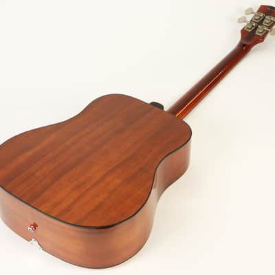 1980 EKO BA/4 Acoustic Fretless Bass Guitar Vintage Hofner Hagstrom image 12