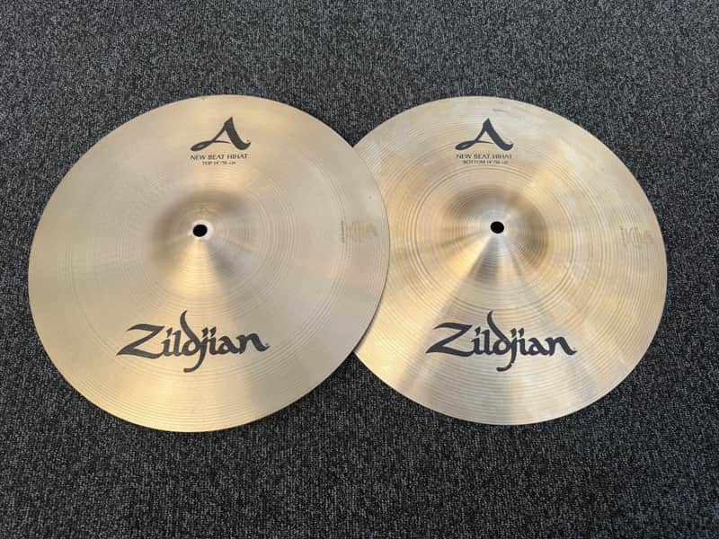 Zildjian 14 inch A Zildjian New Beat Hi-hat Cymbals image 1