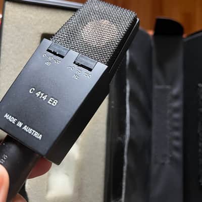 Vintage Pair of AKG C414 EB P48 Microphones – Excellent Condition, Original Cases & Clips image 7