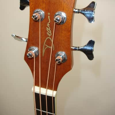 Dean EAB Acoustic Electric Bass Guitar, Satin Natural w/ Bag image 10