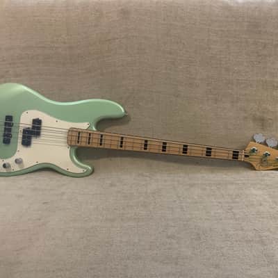 2015 Fender Deluxe Series Precision Bass FSR Sea Foam Pearl Finish Special Edition PJ MIM Mexico image 2