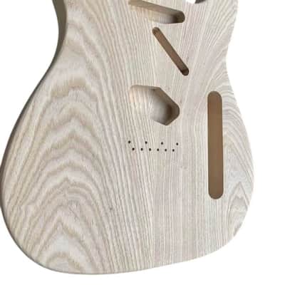 Ash Wood Guitar Unfinished Telecaster Tele Style Body image 2