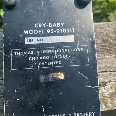 Vintage Cry Baby Wah Pedal Early Vox Era Chicago illionois 95-910511 Mid 70's image 7