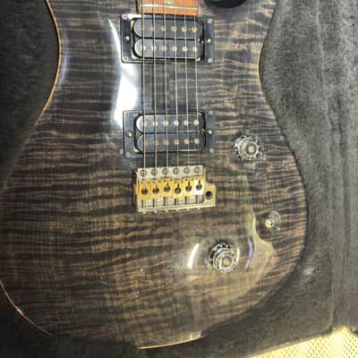 1991 PRS Paul Reed Smith Custom 24, Flame Maple 10-top, Mahogany back and neck, Brazilian Rosewood Fretboard with Bird Inlays, PRS Tremolo Bridge, Finished in Grey Black, with Nickel Hardware image 1