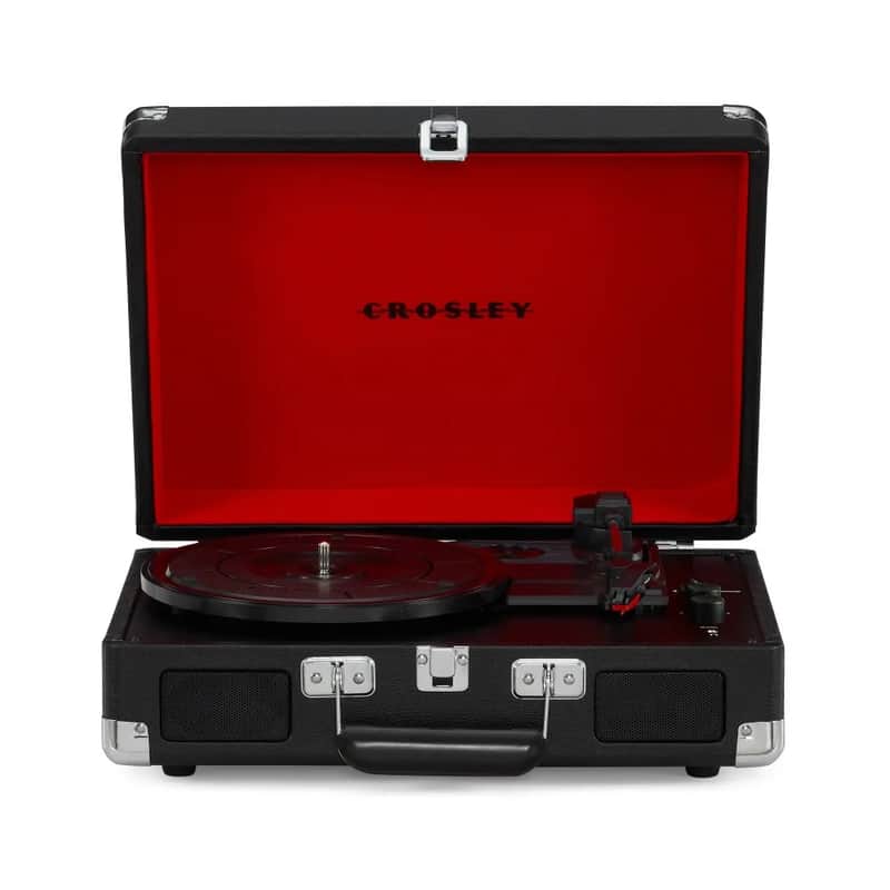 Crosley CR8005F-BK Cruiser Plus Record Player with Bluetooth - Black / Red image 1