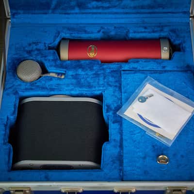Rare Vintage Blue Bottle Tube Condenser Microphone (Serviced) Red Vocal Edition image 2