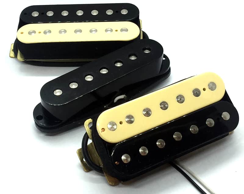 7 String HSH Pickup Set Dragonfire Screamers, Hot Perf. Humbucker-Single-Humbucker Cream Black Zebra image 1