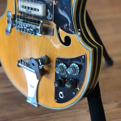 834 triple bound violin body guitar 1960's image 3