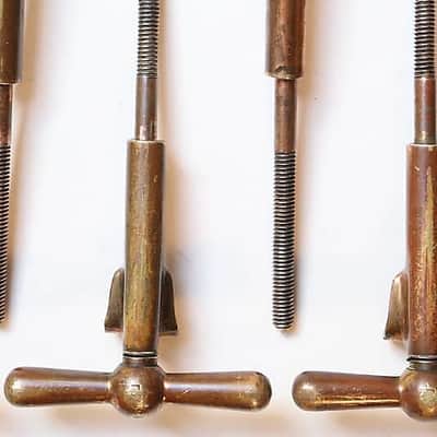 Set of (12) Ludwig DeLuxe Finish T- Rods & Claws for "Black Beauty" Bass Drum - 1928 / EIGHTEEN PHOTOS image 10