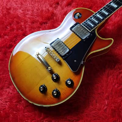 Rare - Aria Pro II LC-800 1977 - Cherry Sunburst - Les Paul Custom - Ebony Fretboard & Mother Of Pearl Inlays - Made In Japan - MIJ image 3