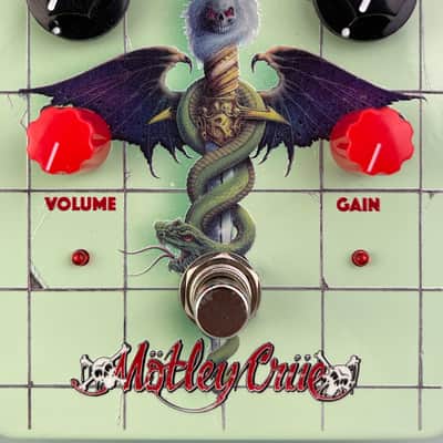 MOTLEY CRUE SOLD OUT Dr. Feelgood 30th Anniversary Guitar Distortion Effects Pedal  RARE Mick Mars 2019 - Sea Foam Green image 14