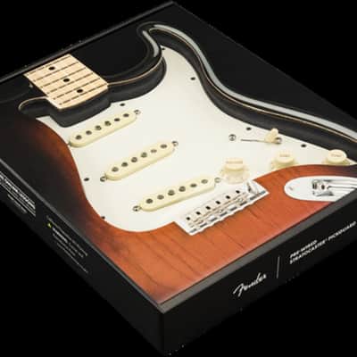 Fender Pre-Wired Strat Pickguard Custom Shop Fat 50's SSS Parchment 11 Hole image 3