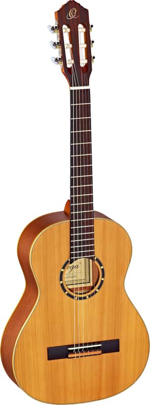 Ortega Guitars R122-3/4 Family Series 3/4 Body Size Nylon 6-String Guitar w/ Free Bag, Cedar Top and Mahogany Body, Satin Finish image 1
