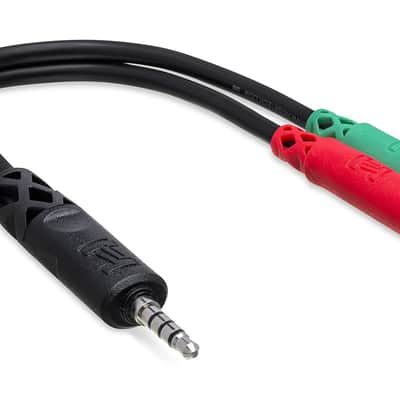 Hosa YMM-108 3.5mm TRRS to Dual 3.5mm TRSF Headset/Mic Breakout Cable image 3