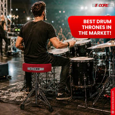5 Core Drum Throne w 4.5" Padded Stool Adjustable Drummer Chair image 8