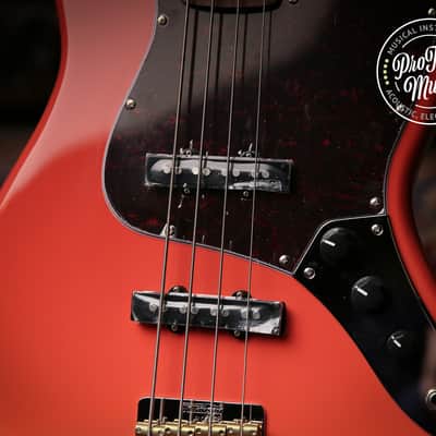Vintage VJ74 Reissued Bass Firenza Red Matching Colour Headstock image 7