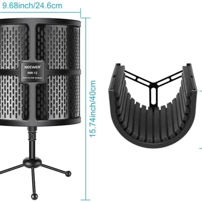 Pop Filter Microphone Isolation Shield + Tripod image 5