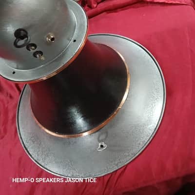 JENSEN  15.5" METAL HORN  6/6.5" DRIVER WWII HORN ???  GUITAR SPEAKER EFFECTS 1940s image 13