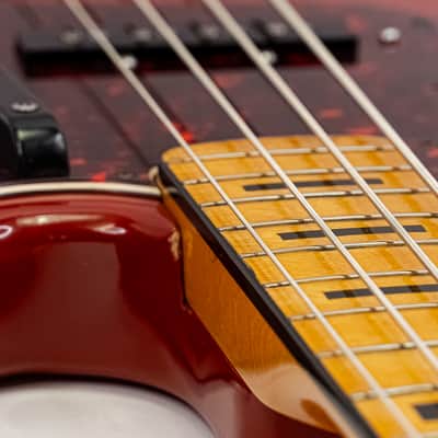 1970s Greco Jazz Bass MIJ Fiesta Red Matching Headstock Block Inlays w/ Gigbag image 12