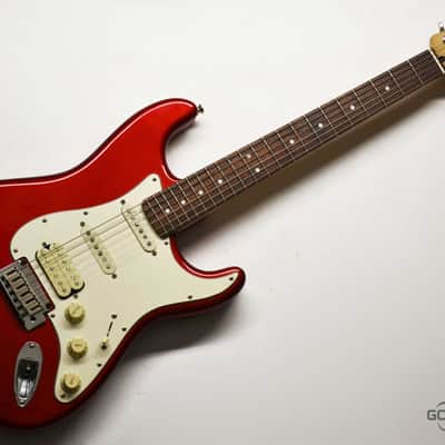 Squier by Fender  Standard Fat Stratocaster 2008 Candy Apple Red image 1