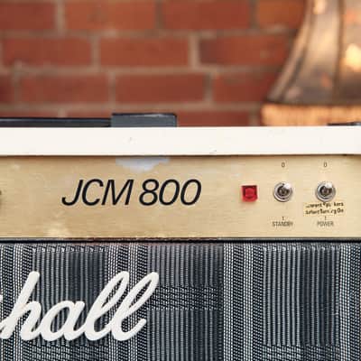 Marshall JCM 800 4104 50 Watt Lead 2x12 Combo Amp - White Tolex! image 5