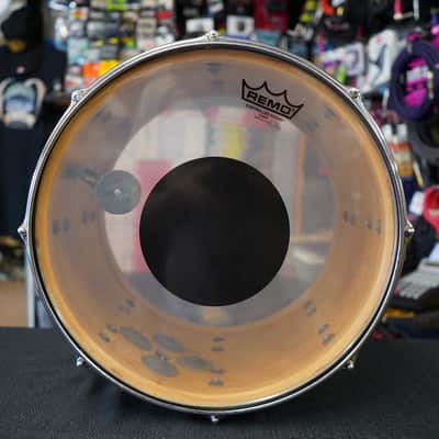 1970s Vintage Slingerland USA 14" Maple Tom w/ Rings - Jet Black Wrap | 10x14" image 2