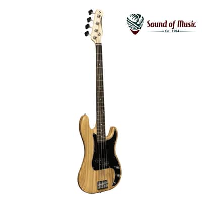 Stagg SBP-30 Standard "P" 4-String Electric Bass Guitar - Natural image 2