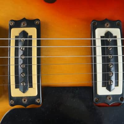 Firstman Semi Hollow Body 1960s rare - Sunburst Japan image 9
