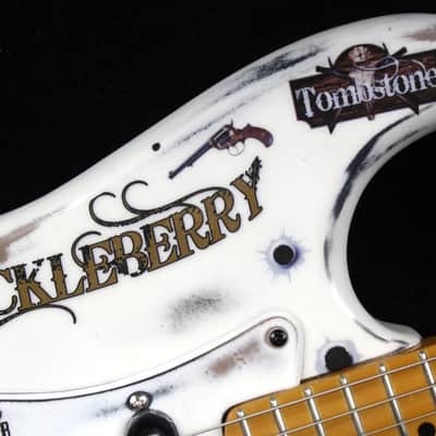 Custom Painted and Upgraded Ultra Rare (MIK) Mid 80's Arbor T-516 Guitar - Aged and Worn With Custom Graphics and Matching Pickguard image 9