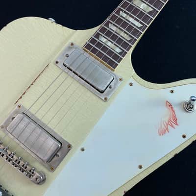 2021 Gibson Custom Shop Murphy Lab '64 Johnny Winter Signature Firebird V - Polaris White Aged image 1
