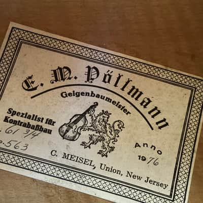 1976 E.M. Pöllmann 61 3/4 Upright Bass image 17