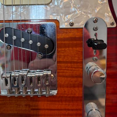 1995–96 Fender Japan TL-90D Foto Flame Deluxe Telecaster — Transparent Cherry — FujiGen MIJ image 10