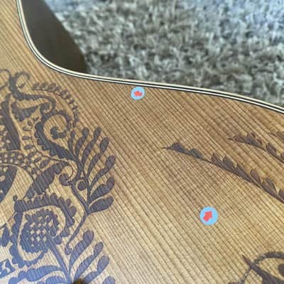 Luna 40 Inch Acoustic Guitar, Carved Red Pine Top Body, Mahogany Neck image 8