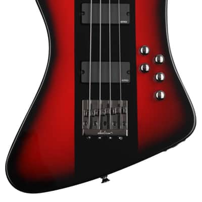 Jackson David Ellefson X Series Signature Kelly Bird IV Bass Guitar - Red Stripe image 2