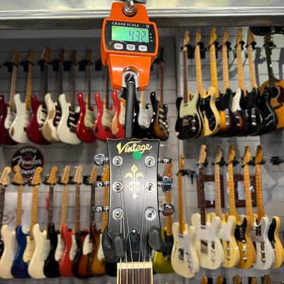 Vintage   V100 Icon Les Paul Jbm Gold Top image 3