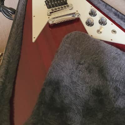2003 Gibson Flying V '67 Reissue Cherry Red with Hard Case image 15