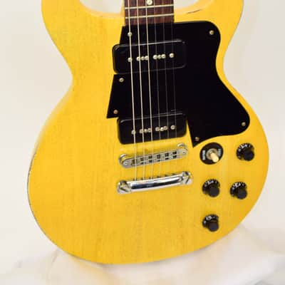 2006 Gibson Les Paul Faded Double Cutaway Electric Guitar, TV Yellow image 2