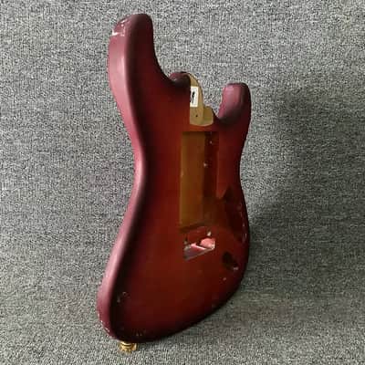 Red Burst Tiger Maple Top Stratocaster Strat Style Guitar Body image 4