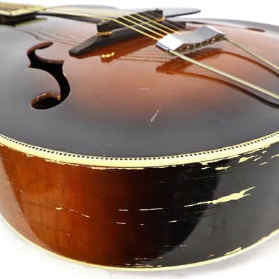 Vintage 1960s Kay P-3 Tobacco Sunbust Archtop Acoustic Guitar L-6955 image 14