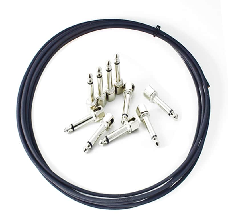 Evidence Audio SIS Right Angle BLACK 60 Plugs 60 Feet Monorail High End Pedalboard Patch Cable Kit image 1