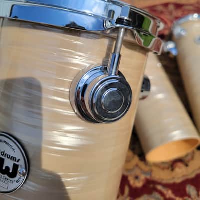 DW Collector's Series Maple Standard Rata Toms 4pc - 12x6, 14x6, 16x6, 18x6 - Creme Oyster (C013-11) image 14